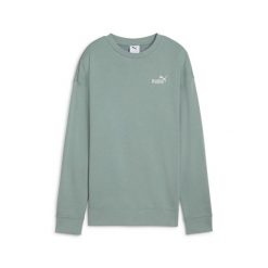 Damska luźna bluza z okrągłym dekoltem i małym logo No.1 ESS PUMA Green Moon. Zielone bluzy Puma, xl, bez wzorów, bez kaptura. W wyprzedaży za 109.00 zł.