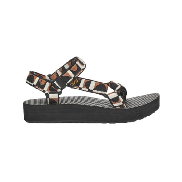 Sandały turystyczne damskie Teva Midform Universal. Czarne sandały Teva, bez wzorów, bez obcasa, bez zapięcia. Za 169.99 zł.