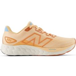 Buty damskie New Balance Fresh Foam 680 v8 W680CL8 – pomarańczowe. Brązowe obuwie sportowe New Balance, z materiału, bez zapięcia, do biegania. Za 249.99 zł.