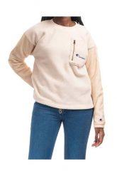 Bluza polarowa damska Champion Crewneck Polartec. Białe bluzy Champion, l, bez wzorów, z materiału, bez kaptura. Za 223.49 zł.