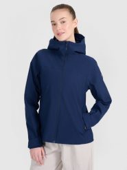 4F Kurtka przejściowa membrana 5000 damska - granatowa XXL. Niebieskie kurtki 4f, m, bez wzorów, z dzianiny, z kapturem. Za 299.99 zł.