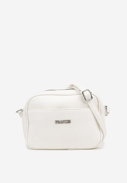 Biała Torebka na Ramię Ozdobiona Napisem Dolarrea. Białe torby na ramię Born2be, bez wzorów, na ramię, bez dodatków. Za 59.99 zł.