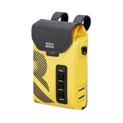 Torba rowerowa na kierownicę wodoodporna na przekąski. Żółte torby na ramię ROCKBROS, bez wzorów, z materiału, na ramię, bez dodatków. Za 133.99 zł.