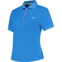 Koszulka sportowa damska Dunlop Club Polo z kołnierzykiem. Niebieskie koszulki polo Dunlop, bez wzorów, bez kołnierzyka, bez ramiączek. Za 139.99 zł.
