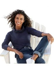 Heine Koszulka w kolorze granatowym rozmiar: 38. Niebieskie bluzki Heine, bez wzorów, bez kołnierzyka, bez ramiączek. Za 35.95 zł.