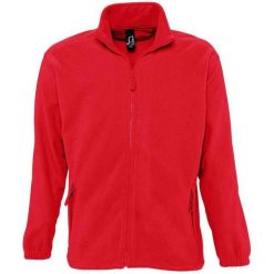 Bluza Polarowa Unisex Dla Dorosłych North. Czerwone bluzy sportowe SOL'S, na zimę, s, bez wzorów, z polaru, bez kaptura. Za 131.99 zł.