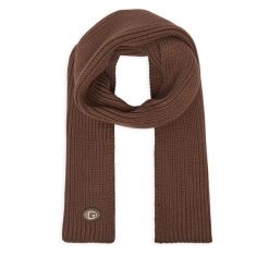 Szalik Guess. Brązowe szaliki Guess, z aplikacjami. Za 234.99 zł.