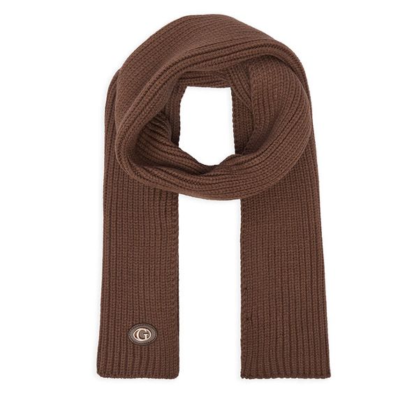 Szalik Guess. Brązowe szaliki Guess, z aplikacjami. Za 234.99 zł.