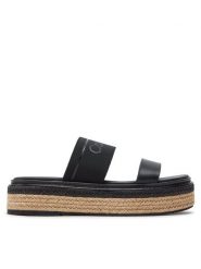 Calvin Klein Klapki Wedge Slide He HW0HW01966 Czarny. Czarne klapki Calvin Klein, bez wzorów, z materiału, bez obcasa. Za 649.99 zł.