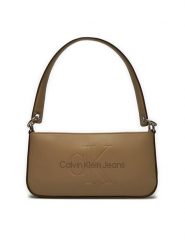 Calvin Klein Jeans Torebka Sculpted Shoulder Pouch25 Mono K60K610679 Brązowy. Brązowe torebki klasyczne Calvin Klein Jeans, bez wzorów, z jeansu, bez dodatków. Za 199.99 zł.