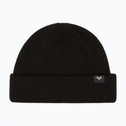 Czapka zimowa damska ROXY Folker Beanie. Czarne czapki Roxy, bez wzorów, z materiału. Za 99.99 zł.