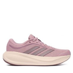Buty do biegania adidas. Czerwone obuwie sportowe Adidas, bez zapięcia, do biegania. Za 189.99 zł.