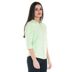Bluza ciepła z bawełna z kaptur na co dzień. Zielone bluzy LEONE 1947 APPAREL, bez wzorów, z bawełny, bez kaptura. Za 164.19 zł.