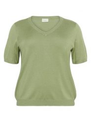 KAFFE curve Sweter w kolorze zielonym rozmiar: M. Zielone swetry KAFFE curve, m, bez wzorów, bez ramiączek. Za 91.95 zł.