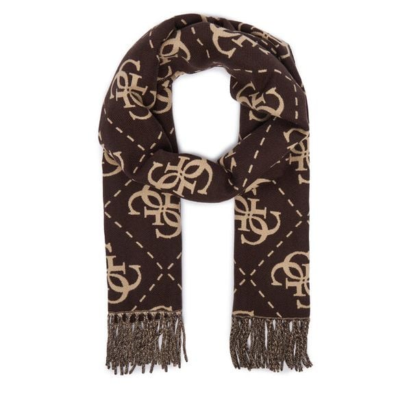 Szalik Guess. Brązowe szaliki Guess, z aplikacjami. Za 234.99 zł.