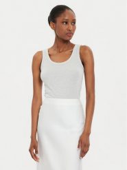 ViCOLO Top UB0009 Srebrny Regular Fit. Szare topy ViCOLO, l, bez wzorów, z wiskozy, bez kołnierzyka, bez ramiączek. Za 79.99 zł.