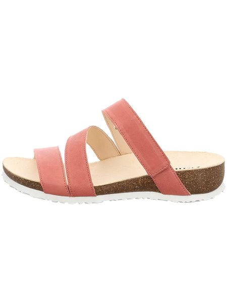 Think! Skórzane klapki w kolorze jasnoróżowym rozmiar: 41. Różowe klapki Think!, bez wzorów, z otwartym noskiem, bez obcasa. Za 136.45 zł.