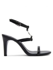 KARL LAGERFELD Sandały Belvia KL32914 Czarny. Czarne sandały KARL LAGERFELD, bez wzorów, ze skóry, bez obcasa, na szpilce, bez zapięcia. Za 639.99 zł.