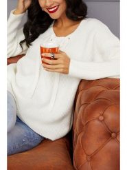 Milan Kiss Sweter w kolorze kremowym rozmiar: M. Brązowe swetry Milan Kiss, m, bez wzorów, bez ramiączek. Za 104.99 zł.