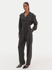 BOSS Kombinezon C_Darima 50552355 Szary Regular Fit. Szare sukienki Boss, bez wzorów, z wiskozy, bez kołnierzyka, bez ramiączek. Za 1,349.00 zł.