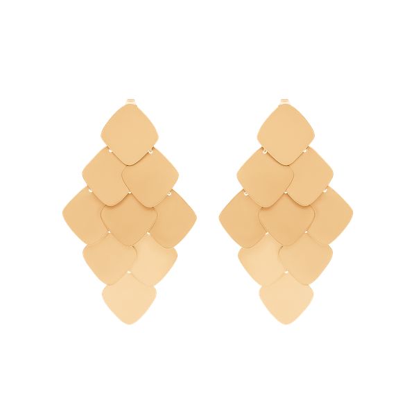 Kolczyki wiszące Snake XL piaskowane, pozłacane. Żółte kolczyki Lilou, pozłacane. Za 269.00 zł.