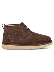 UGG Skórzane botki "Neumel Shaggy" w kolorze brązowym rozmiar: 41. Białe botki UGG, bez wzorów, ze skóry, bez obcasa, bez zapięcia. Za 671.44 zł.