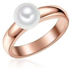 Valero Pearls Srebrny pierścionek srebro wysokiej próby Perła hodowlana słodkowodna różowe złoto Pierścionki 1 ct Damski. Czerwone pierścionki Valero Pearls, z perłą, pozłacane. Za 348.99 zł.