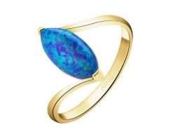 Złoty pierścionek z opalitem. Żółte pierścionki Apart, złote. Za 2,069.00 zł.