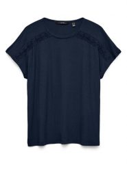 Vero Moda Bluzka w kolorze granatowym rozmiar: M. Niebieskie bluzki Vero Moda, m, bez wzorów, z wiskozy, klasyczne, bez kołnierzyka, bez ramiączek. Za 74.28 zł.