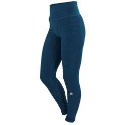 Legginsy damskie bezszwowe. Niebieskie legginsy GUGGEN MOUNTAIN, l, bez wzorów, z elastanu. W wyprzedaży za 197.76 zł.