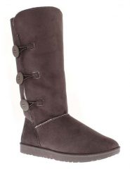 ISLAND BOOT Kozaki zimowe "Flora" w kolorze antracytowym rozmiar: 39. Czarne kozaki Island Boot, na zimę, z materiału, bez obcasa, bez zapięcia. Za 158.47 zł.