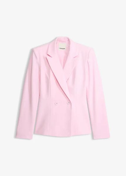 Żakiet z falbaną. Czarne marynarki i żakiety bonprix, bez wzorów, eleganckie. Za 129.99 zł.