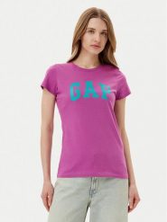 Gap T-Shirt 776775-07 Fioletowy Regular Fit. Fioletowe t-shirty GAP, xs, bez wzorów, z bawełny, bez kołnierzyka, bez ramiączek. Za 79.99 zł.