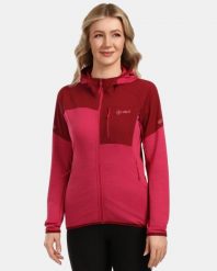 Damska bluza funkcyjna Kilpi MEMPHIS-W. Czerwone bluzy Kilpi, s, bez wzorów, z kapturem. Za 473.69 zł.