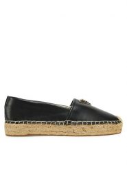 Guess Espadryle FLJLND LEA14 Czarny. Czarne espadryle Guess, z aplikacjami, ze skóry, bez obcasa, bez zapięcia. Za 259.99 zł.