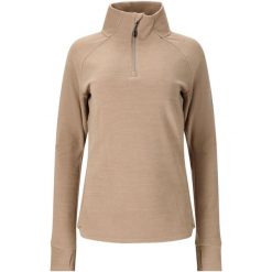 Damski polar 1/2 zip Whistler Kajsa. Brązowe bielizna sportowa Whistler, bez wzorów, z polaru. Za 194.50 zł.