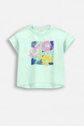 T-shirt z krótkim rękawem. Zielone t-shirty COCCODRILLO, bez wzorów, z bawełny, bez kołnierzyka, bez ramiączek. W wyprzedaży za 39.90 zł.