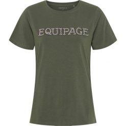 Koszulka damska Equipage Melina. Zielone bluzki EQUIPAGE, bez wzorów, sportowe, bez kołnierzyka, bez ramiączek. Za 214.00 zł.