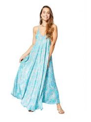 Aller Simplement Sukienka w kolorze turkusowym rozmiar: 34-40. Niebieskie sukienki Aller Simplement, bez wzorów, klasyczne, bez kołnierzyka, bez ramiączek, maxi. Za 56.99 zł.