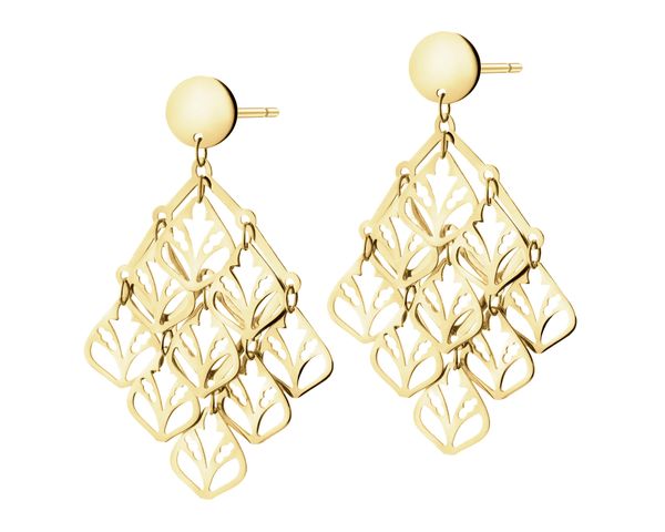 Złote kolczyki - liście. Żółte kolczyki Apart, złote. Za 1,379.00 zł.