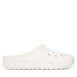 Klapki Crocs. Białe klapki Crocs, bez wzorów, bez obcasa. Za 229.99 zł.
