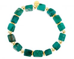 Bransoletka z mosiądzu pozłacana z agatami. Bransoletki Artelioni, pozłacane. Za 129.00 zł.