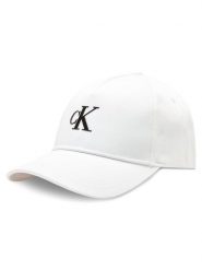 Calvin Klein Jeans Czapka z daszkiem K50K510750 Biały. Białe czapki Calvin Klein Jeans, bez wzorów, z bawełny. Za 119.99 zł.
