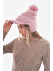 Lucky Bees Czapka w kolorze jasnoróżowym rozmiar: onesize. Różowe czapki Lucky Bees, bez wzorów. Za 147.91 zł.