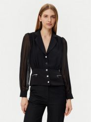 Morgan Koszula 251-CZIPA Czarny Regular Fit. Czarne koszule Morgan, bez wzorów, z syntetyku, bez kołnierzyka, bez ramiączek. Za 189.99 zł.