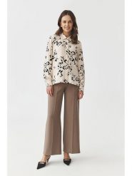 TATUUM Bluzka w kolorze kremowo-czarnym rozmiar: 40. Brązowe bluzki Tatuum, bez wzorów, bez kołnierzyka, bez ramiączek. Za 100.28 zł.