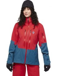 Black Diamond Kurtka hardshellowa "Recon" w kolorze czerwono-niebieskim rozmiar: XS. Czerwone kurtki sportowe Black Diamond, xs, bez wzorów, bez kaptura, outdoorowe. Za 882.66 zł.