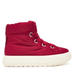 Trzewiki Converse. Czerwone botki Converse, bez wzorów, bez obcasa, na płaskiej podeszwie, bez zapięcia. Za 469.99 zł.