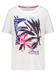 Gerry Weber Koszulka w kolorze kremowym rozmiar: 46. Brązowe bluzki Gerry Weber, bez wzorów, bez kołnierzyka, bez ramiączek. Za 74.81 zł.