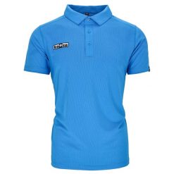 Koszulka polo KEEZA Draco z krótkim rękawem. Niebieskie koszulki polo KEEZA, xl, bez wzorów, bez kołnierzyka, bez ramiączek. Za 65.00 zł.